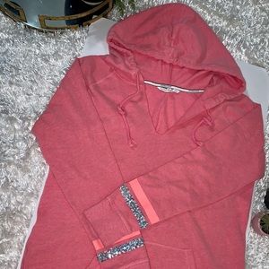 Victoria’s Secret V-Neck Pullover Sweater w Hoodie